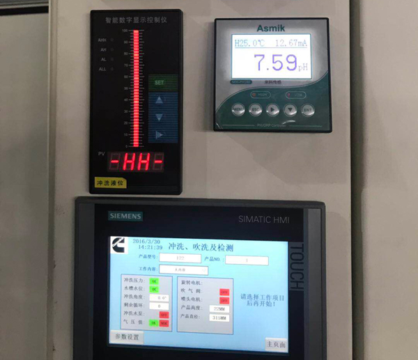米科儀表在汽車濾芯清洗設備上的應用